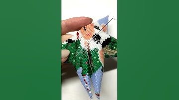 Peyote Star Beading Pattern - Cow ⭐️ Beaded Stars Seed Bead Ornaments Patterns #seedbeads
