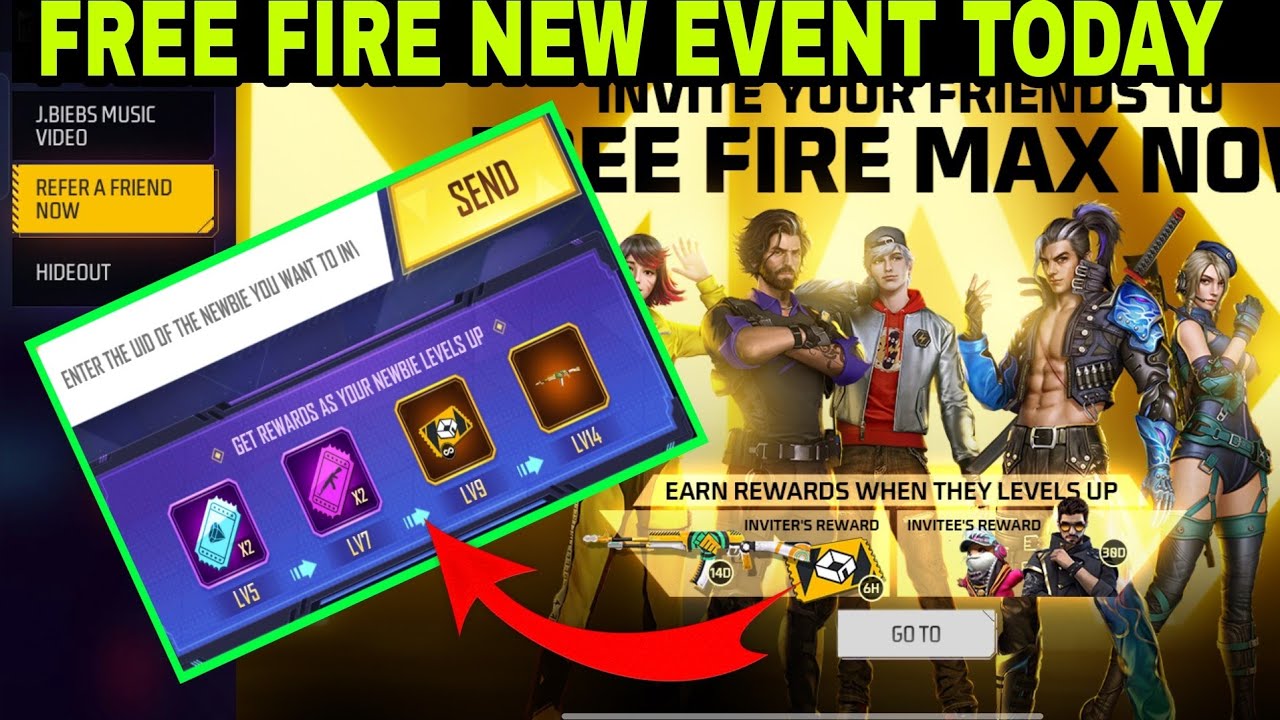 INVITE YOUR FRIENDS TO FREE FIRE MAX NOW NEW EVENT | FREE FIRE NEW EVENT | INVITE YOUR FRIEND EVENT