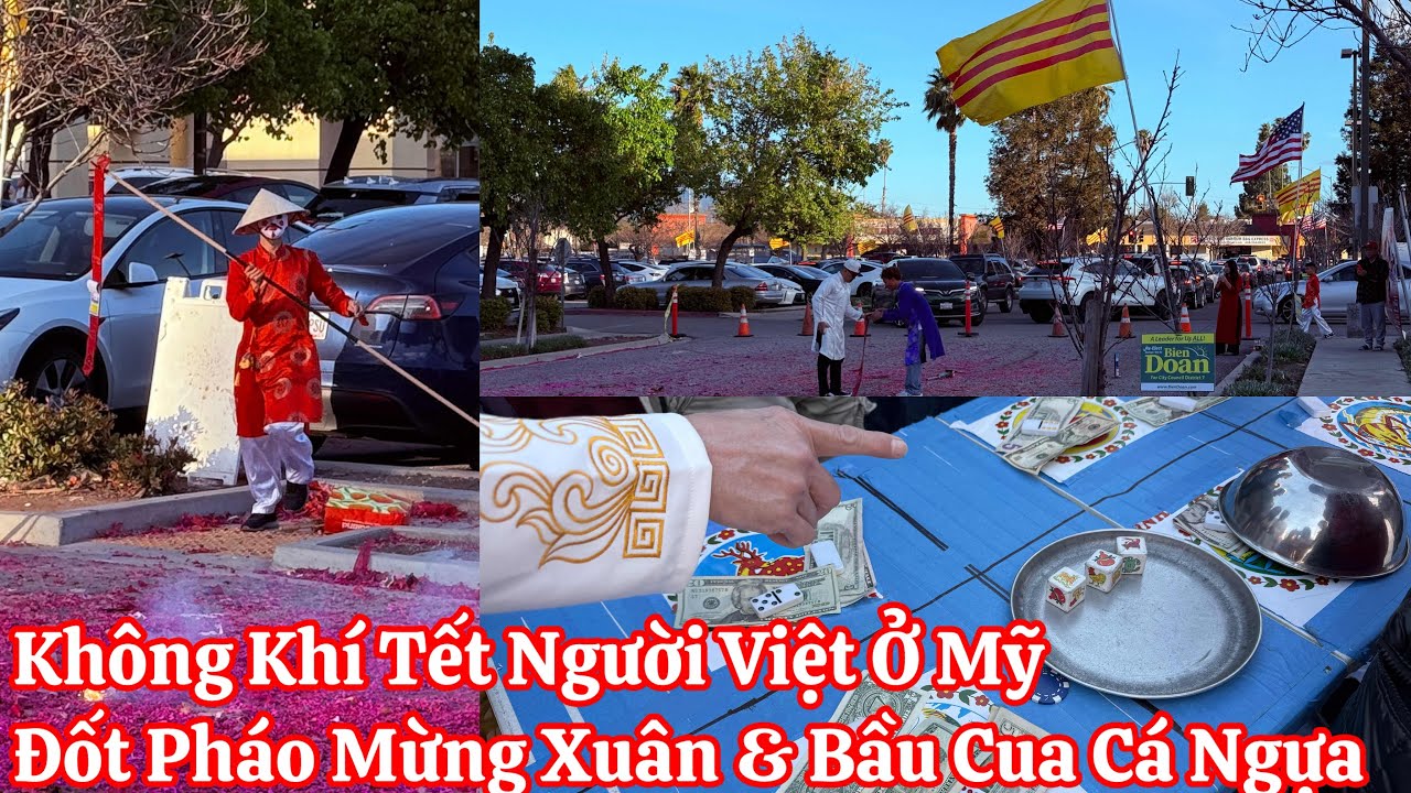 Đốt Pháo & Bầu Cua Cá Ngựa Tết Ở Mỹ 🇻🇳🇺🇸 | Không Khí Tết Người Việt Bắc California 