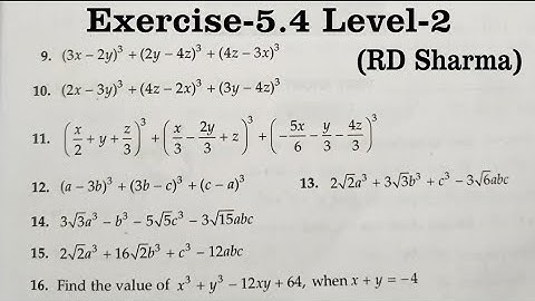 RD Sharma Class 9 Maths Chapter 5 Factorisation of Algebraic Expressions Ex 5.4 Q9 to Q16 Solutions