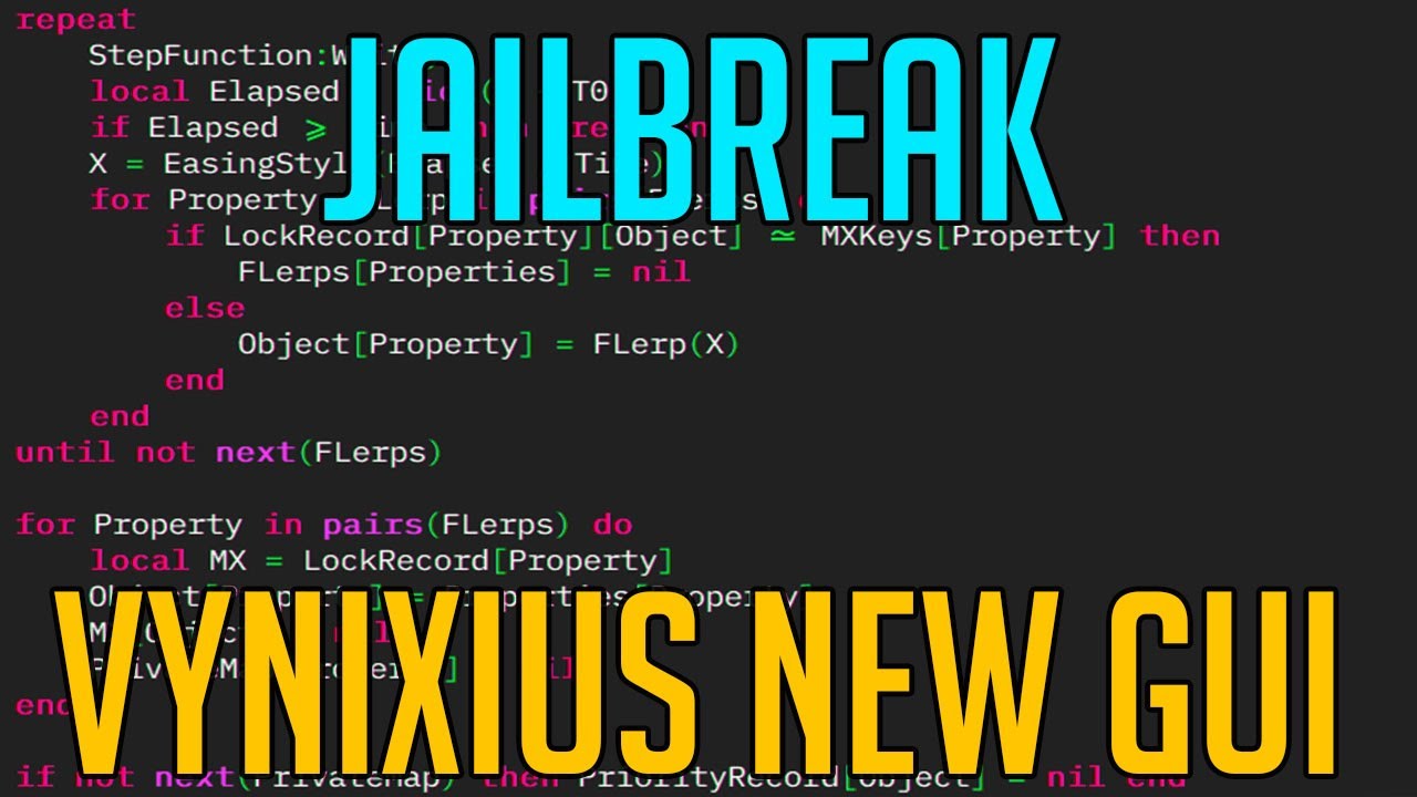 JAILBREAK (ROBLOX) HACK/SCRIPT VYNIXIUS GUI, LOTS OF FEATURES