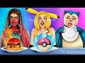 ¡Desafío de Comida Pokémon! ¡Pokémon vs Comida! ¡Pikachu en la Vida Real!