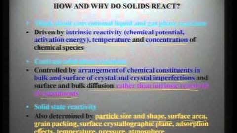 Mod-01 Lec-09 Preparative routes: Coventional Solid State Technique