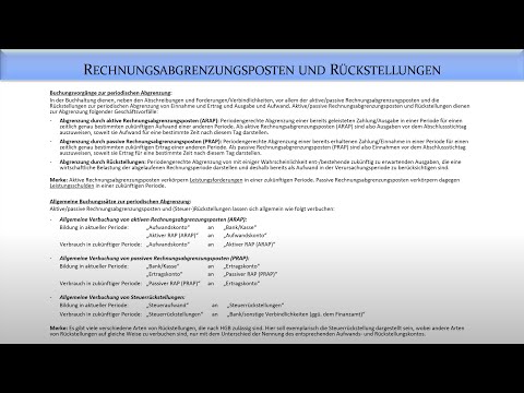 Rechnungslegung: Rechnungsabgrenzung - Fernuni Hagen