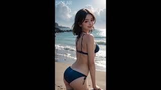 [4K Ai LookBook] I Love The Beach / 나는 해변을 좋아한다 / ビーチが大好き / AI Art girl 룩북 model
