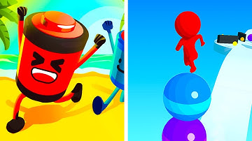 Battery Run Vs Stack Rider🤧😷🤒Walkthrough Max Gameplay BV3678