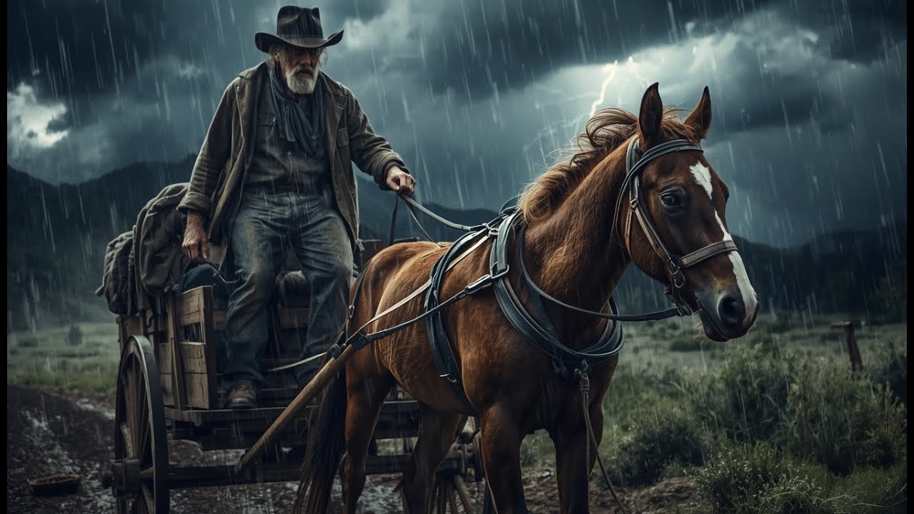 “They Called Him Worthless — Until a Loyal Colt Almost Died Pulling a Wagon Save Rancher’s Home” ,,