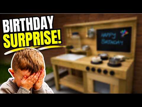 I Built My Son a Mud Kitchen for His Birthday | Full Build & Surprise Reveal