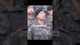 President clicked photo with RM'S infantry division😍🔥#shorts #bts