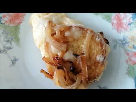 Гренки с луком