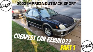 2002 Subaru Impreza Rebuild Part 1 Pulling The Engine