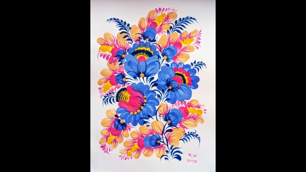 Мастер - класс №6 - Петриковская роспись пальцем - рисуем сказочные ...