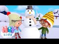 Let's build a Snowman! ☃️❄️ | Winter Song for Kids | HeyKids Nursery Rhymes