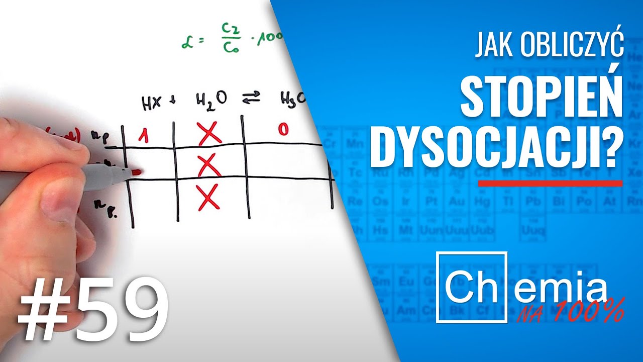 Stopień DYSOCACJI | Jak obliczyć stopień dysocjacji kwasu w roztworze