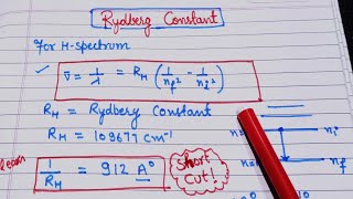 Rydberg Constant | Shortcut to solve Numericals | Structure of atom