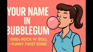 Your Name In Bubblegum  1950s Rock n Roll  Funny Twist Song