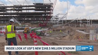 An inside look at construction for USF's new football stadium and athletic center