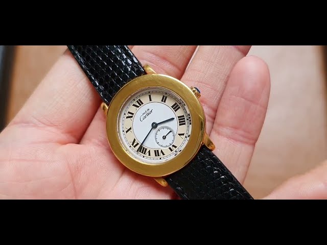 Tank louis cartier silver gilt watch Cartier Black in Silver Gilt