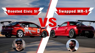 Epic Showdown Boosted Civic Si Takes On Toyota Mr-S Driver Battles