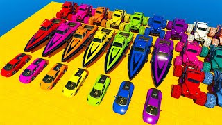GTA V Stunt Map Car Race Challenge On Super Cars, Boats, Bikes, Aircraft, and OffRoad Monster Trucks