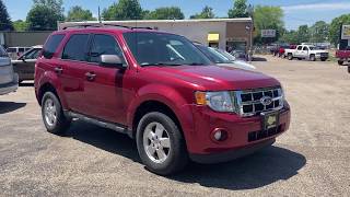 2012 Ford Escape XLT 4x4 V6 Red w Black Leather Power Sunroof  CarZone Sales Paw Paw 269-657-5700