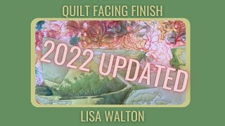 FACING FINISH FOR QUILTS - UPDATED 2022