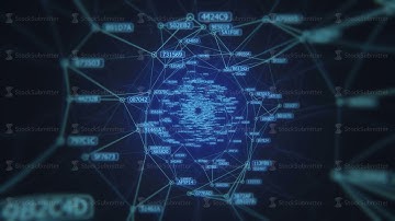 Plexus fantasy abstract technology and engineering background with original digital motion