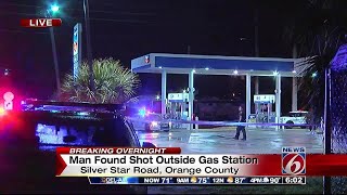 Man shot outside gas station