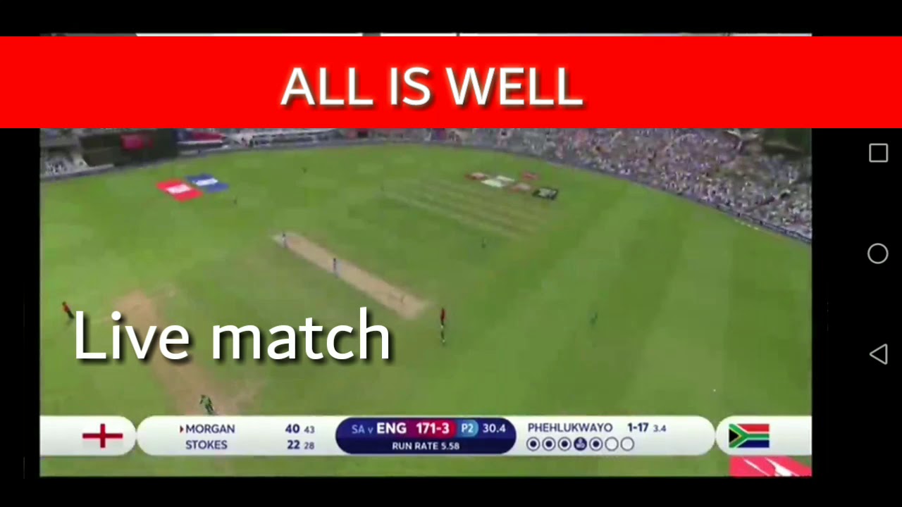 England vs South Africa live streaming YouTube