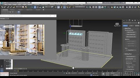 3dsmax Tutorials, Tutorial on 3D Modeling a Footwear Showroom interior design in 3dsmax