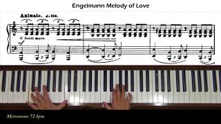 Hans Engelmann Melody of Love Op. 600 Piano Tutorial