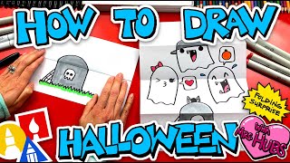 how to draw a halloween folding surprise with mrs hubs