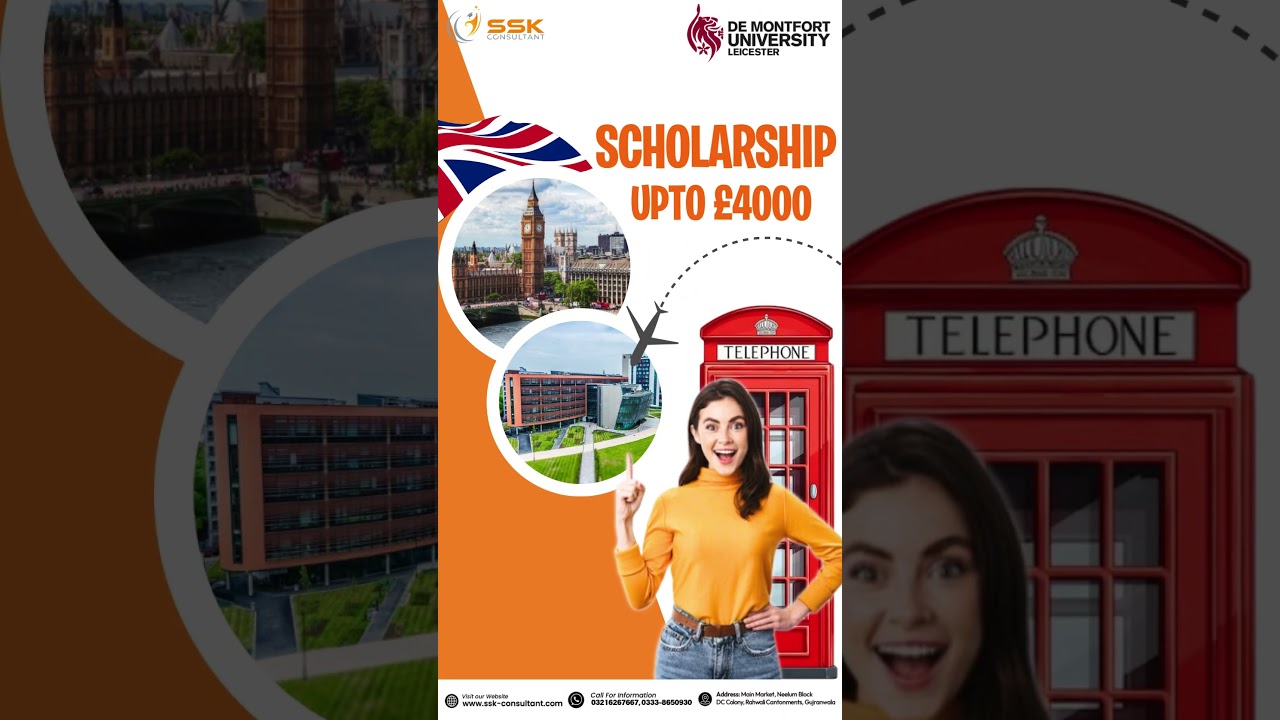 Scholarships of up to €4,000 for the January 2025 intake at De Montfort University, Leicester!