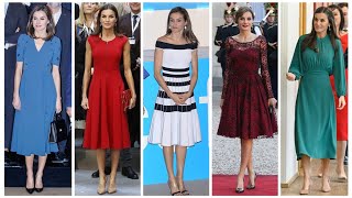 World's most beautiful and gorgeous Queen Letizia of Spain dress styles/queen Letizia best outfits