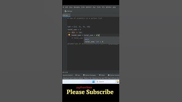 sum of elements in a list #pythonvibes_  @pythonvibes_ #pythonic #python #shorts #pythonvibes