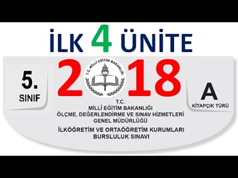 2018 BURSLULUK SINAVI SORU ÇÖZÜMLERİ 5. SINIF