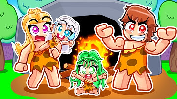 Having A Caveman Family In Roblox With MY CRAZY FAN GIRLS...