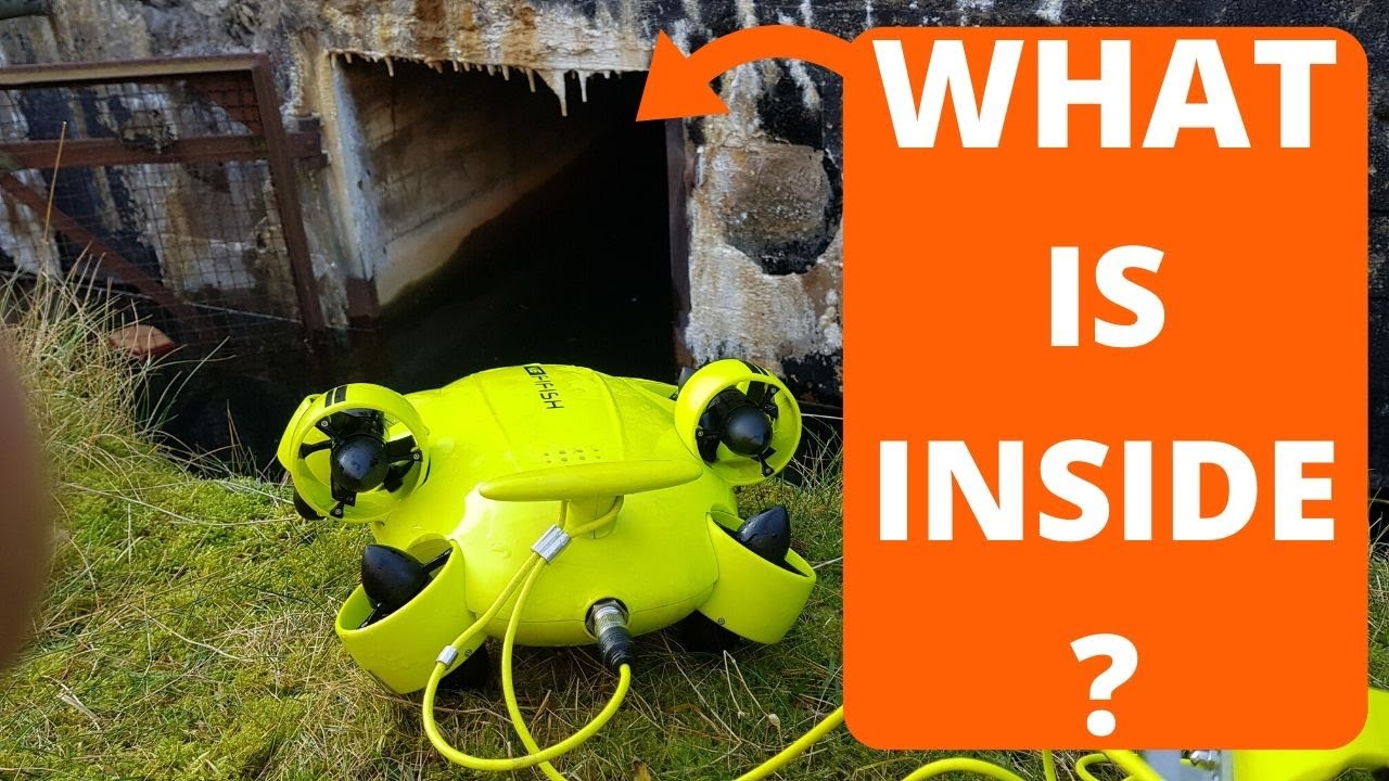 Lost & flooded German WW2 bunker explored by Fifish V6 ROV.