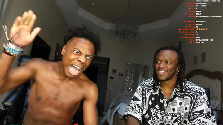 IShowSpeed LAUGHS at KSI forehead on Speed YouTube Stream #shorts