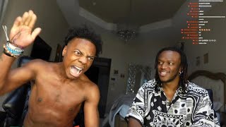 IShowSpeed LAUGHS at KSI forehead on Speed YouTube Stream #shorts
