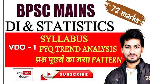 BPSC mains | di & statistics syllabus |