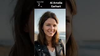 AI time-lapse resembling Amelia Earhart, with some artistic interpretation #shorts #ameliaearhart