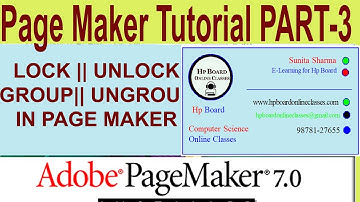 Page Maker Lock Unlock|| Page Maker Group Ungroup ||Tutorial in Hindi||  Part-3