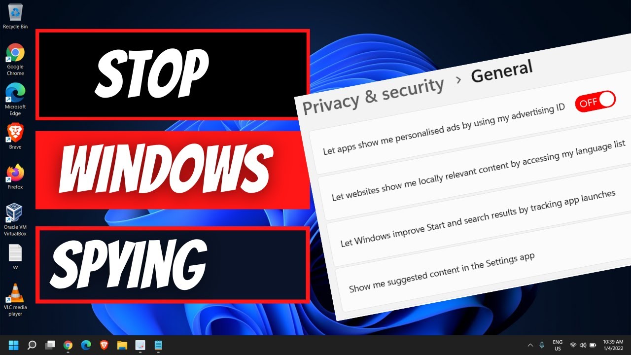 How To Disable Windows 11's Tracking Features - YouTube