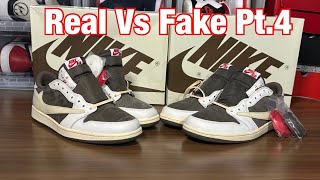 Air Jordan 1 Low x Travis Scott Reverse Mocha Real Vs Fake Review. Insane comparison 👀👀