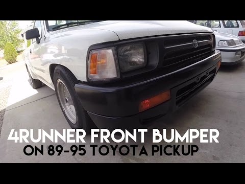 How to Install 4Runner Bumper onto 89-95 Toyota Pickup and Bumper  Light Mod