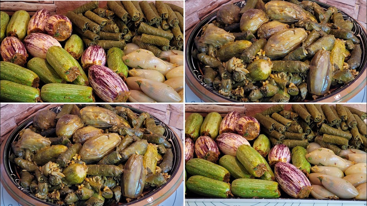 شهيوات رمضان 🌙طريقتي في تحضير المحشي بأنواعه! باذنجان، قرع، ورق عنب وبصل بنة وطعم ولا أروع