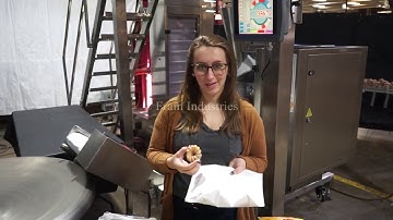 Ohlson, stainless steel, continuous, vertical form, fill, seal machine.