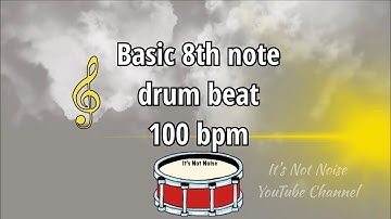Basic 8th note drum beat 100 bpm