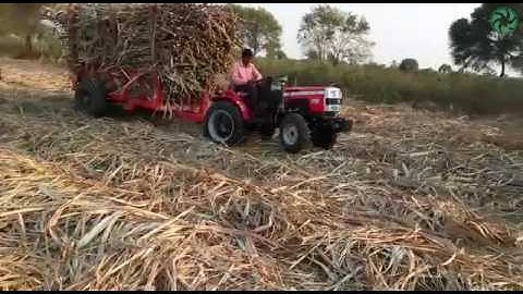 Heavy duty Tractor | VST Shakti MT 270 SS pulling 4.5 Tonnes Sugarcane Trolley HS ctor